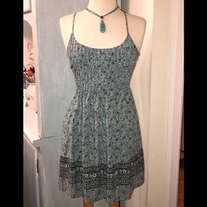 🌊 Light & Dark Teal spaghetti strap dress XS